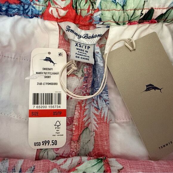 NWT Tommy Bahama Manta Ray Palmbray 5” Linen Shorts size XS - Picture 11 of 11